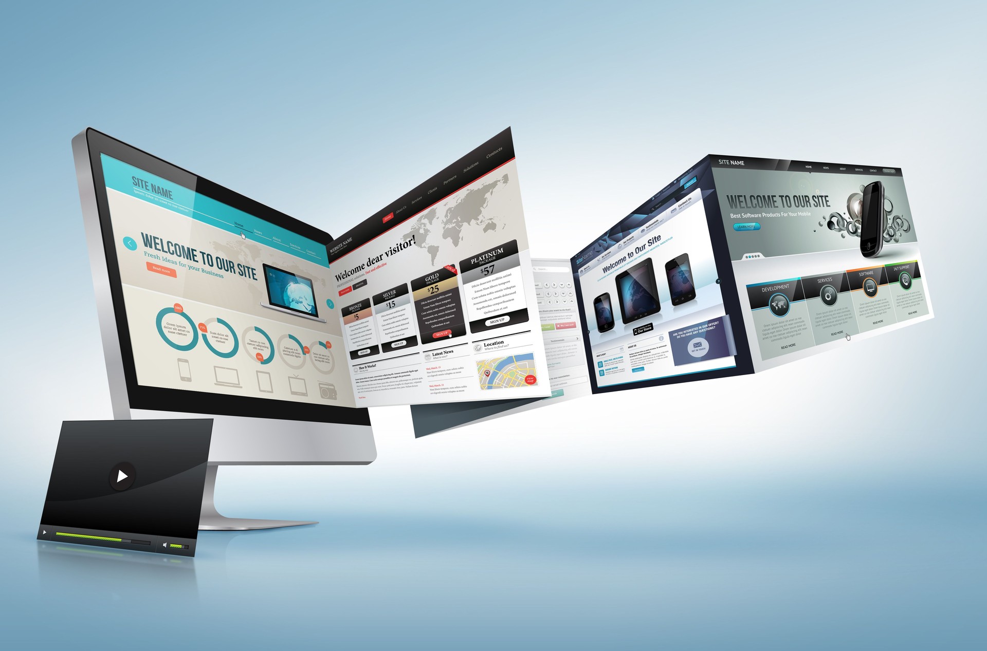 Web design development concept